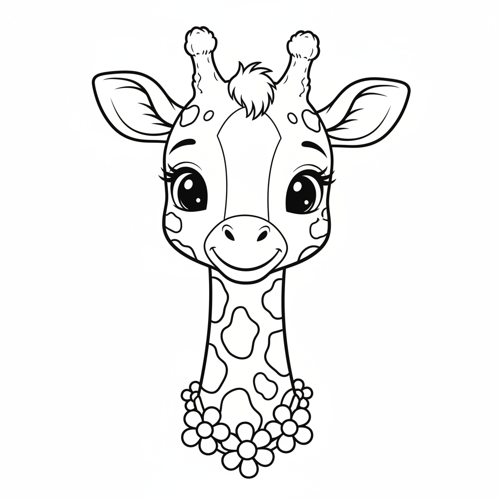 Coloriage girafe coloriage 4