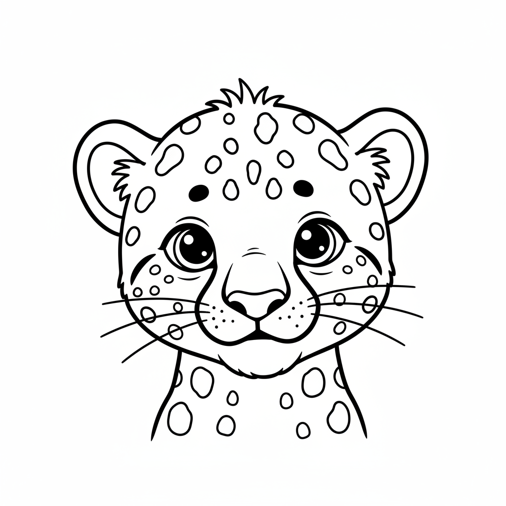 Coloriage guépard coloriage 4