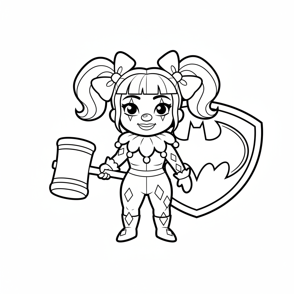 Coloriage Harley Quinn Coloriage Gratuit à Imprimer