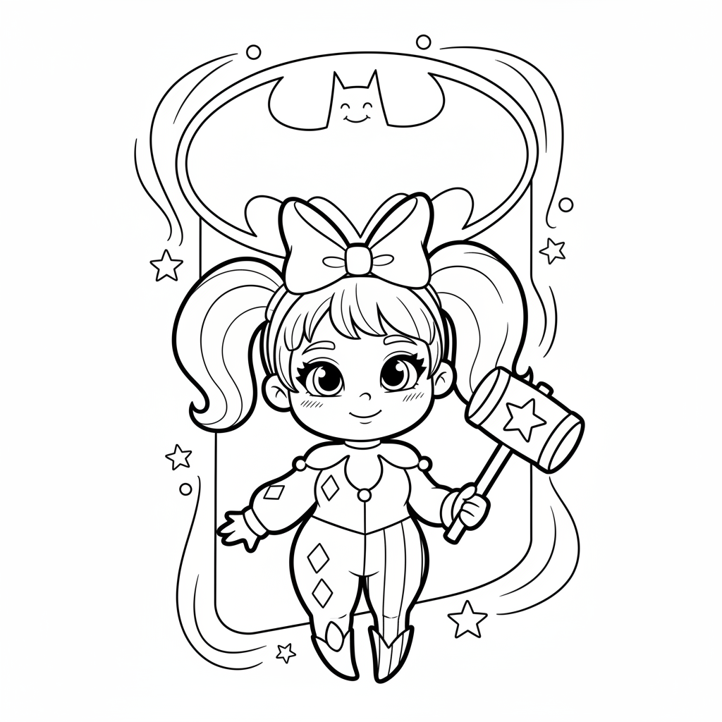 Coloriage harley quinn coloriage 4