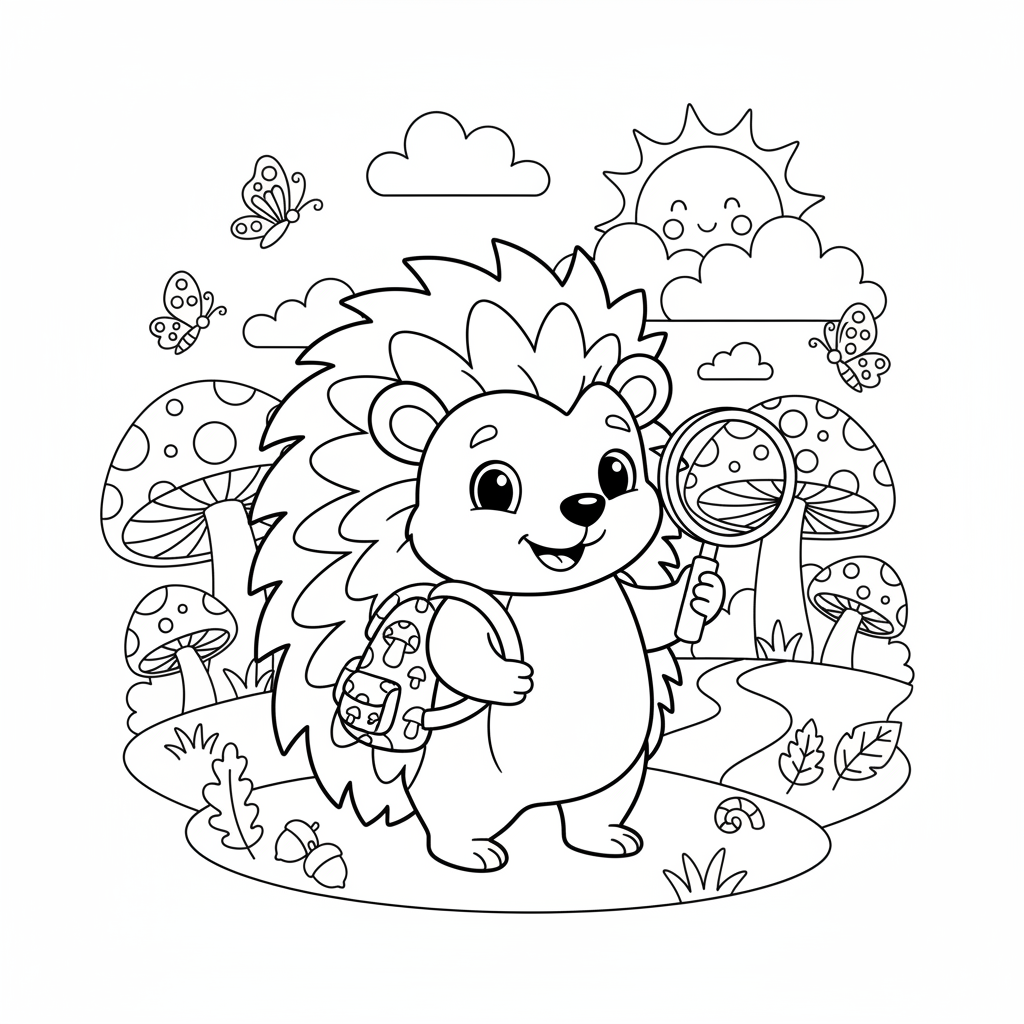 Coloriage hérisson coloriage 2