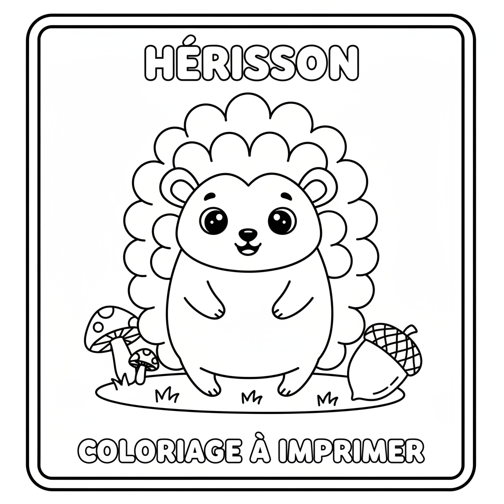 Coloriage Hérisson Coloriage Imprimer Gratuit à Imprimer