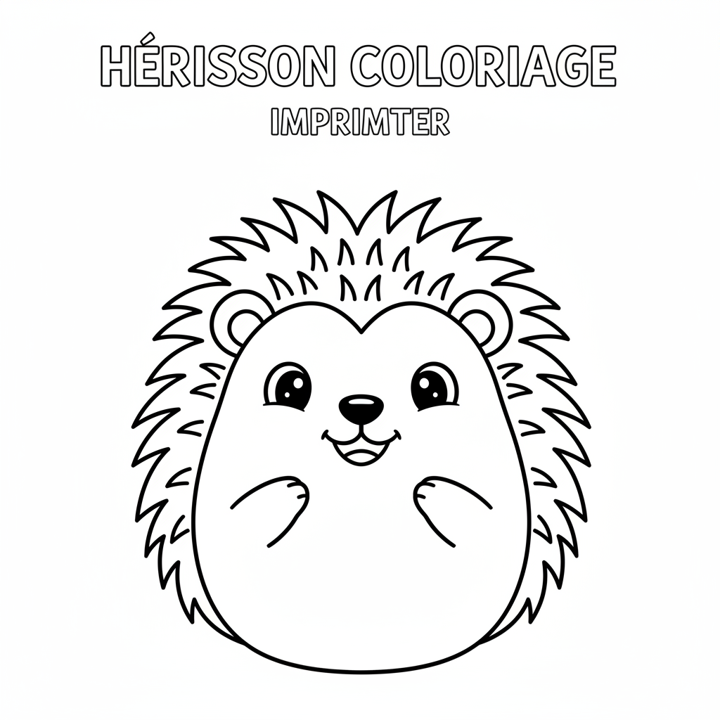 Coloriage hérisson coloriage imprimer 4