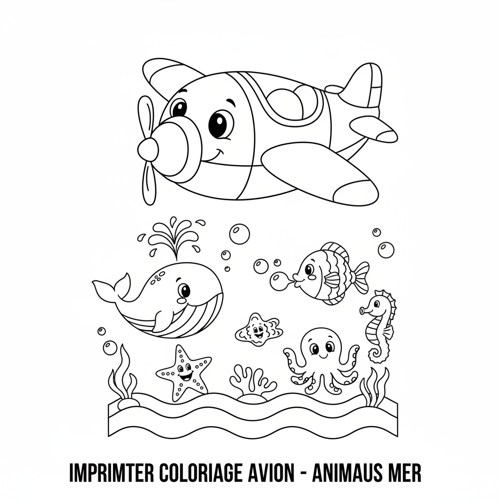 Coloriage imprimer coloriage avion