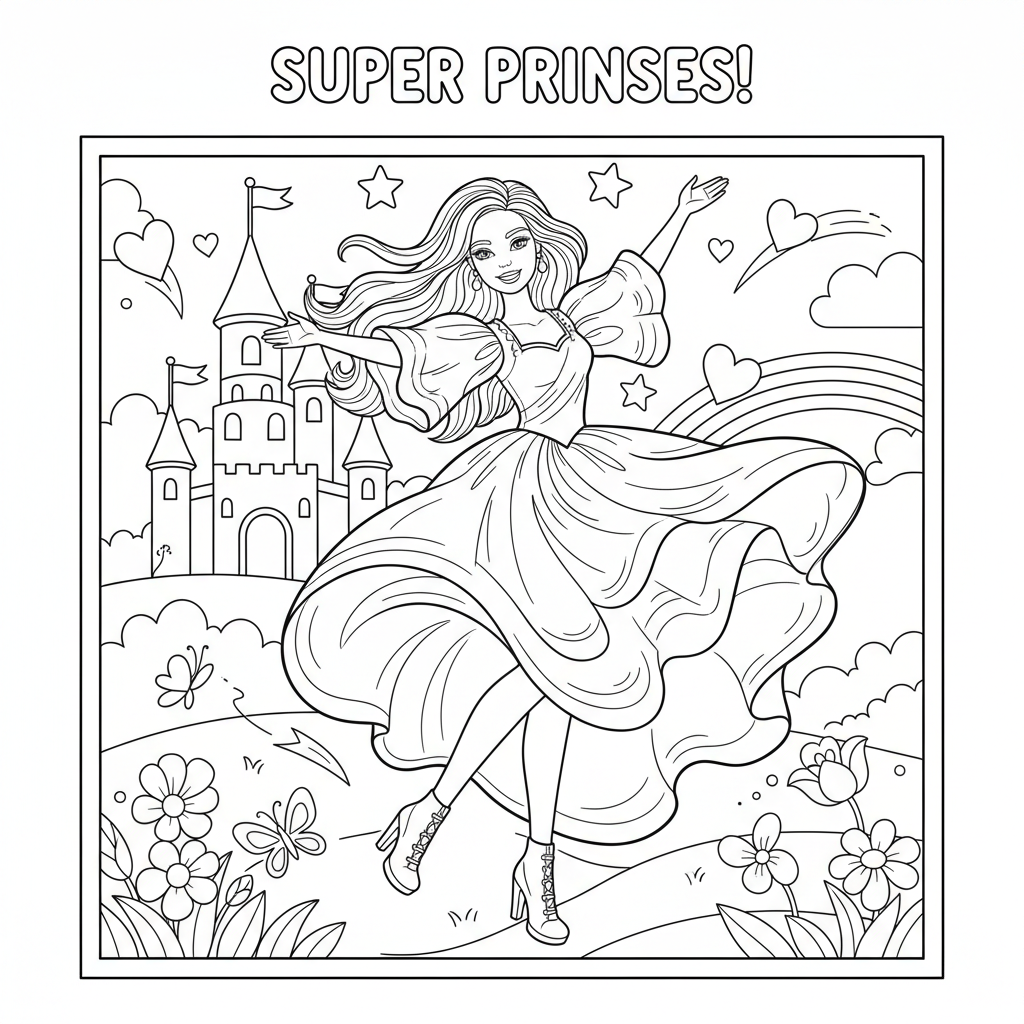 Coloriage imprimer coloriage barbie 5