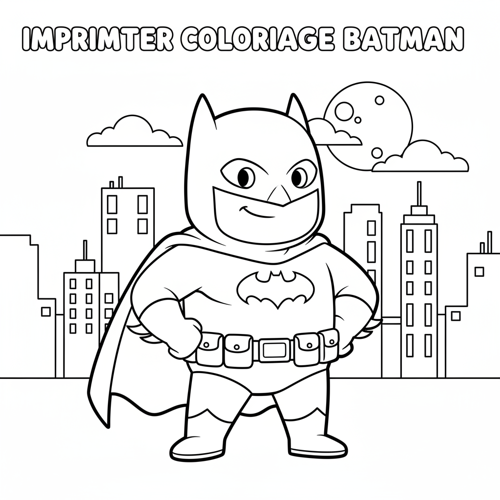 Coloriage imprimer coloriage batman