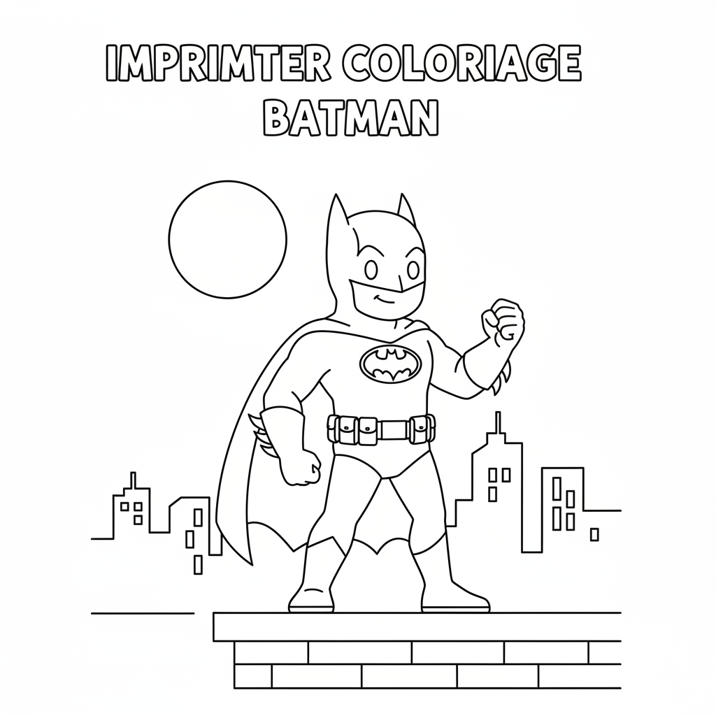Coloriage imprimer coloriage batman 2