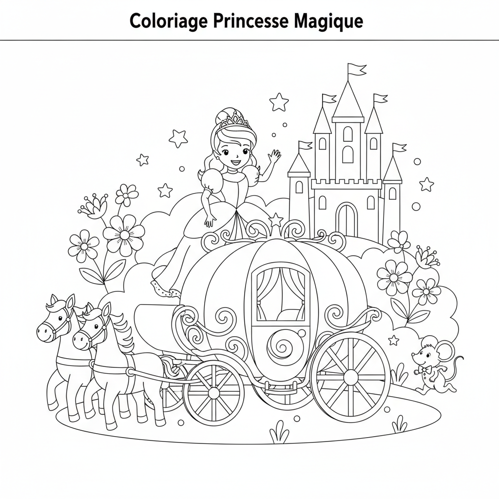 Coloriage Imprimer Coloriage Cendrillon Gratuit à Imprimer