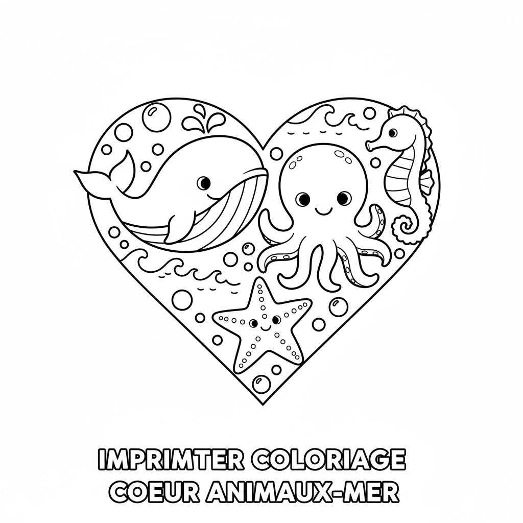 Coloriage Imprimer Coloriage Coeur Gratuit à Imprimer