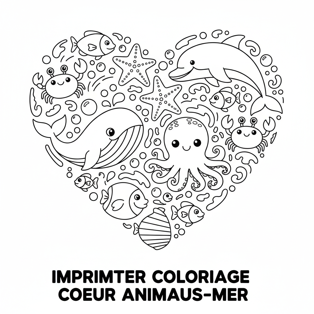 Coloriage imprimer coloriage coeur 2