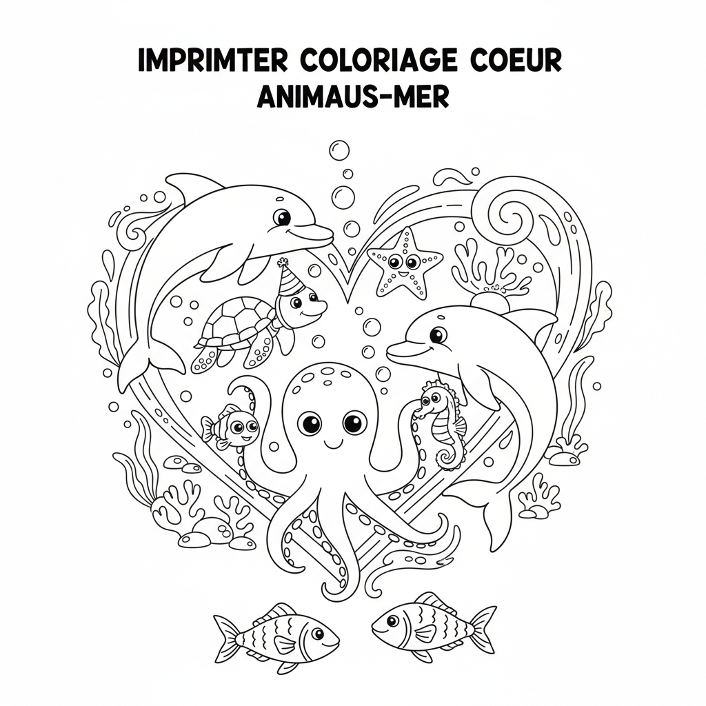 Coloriage imprimer coloriage coeur 5