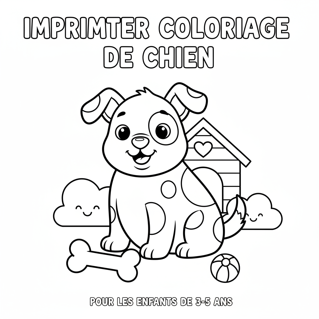 Coloriage imprimer coloriage de chien