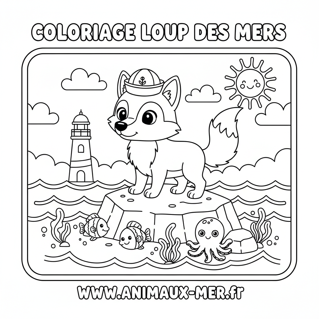Coloriage imprimer coloriage loup 3