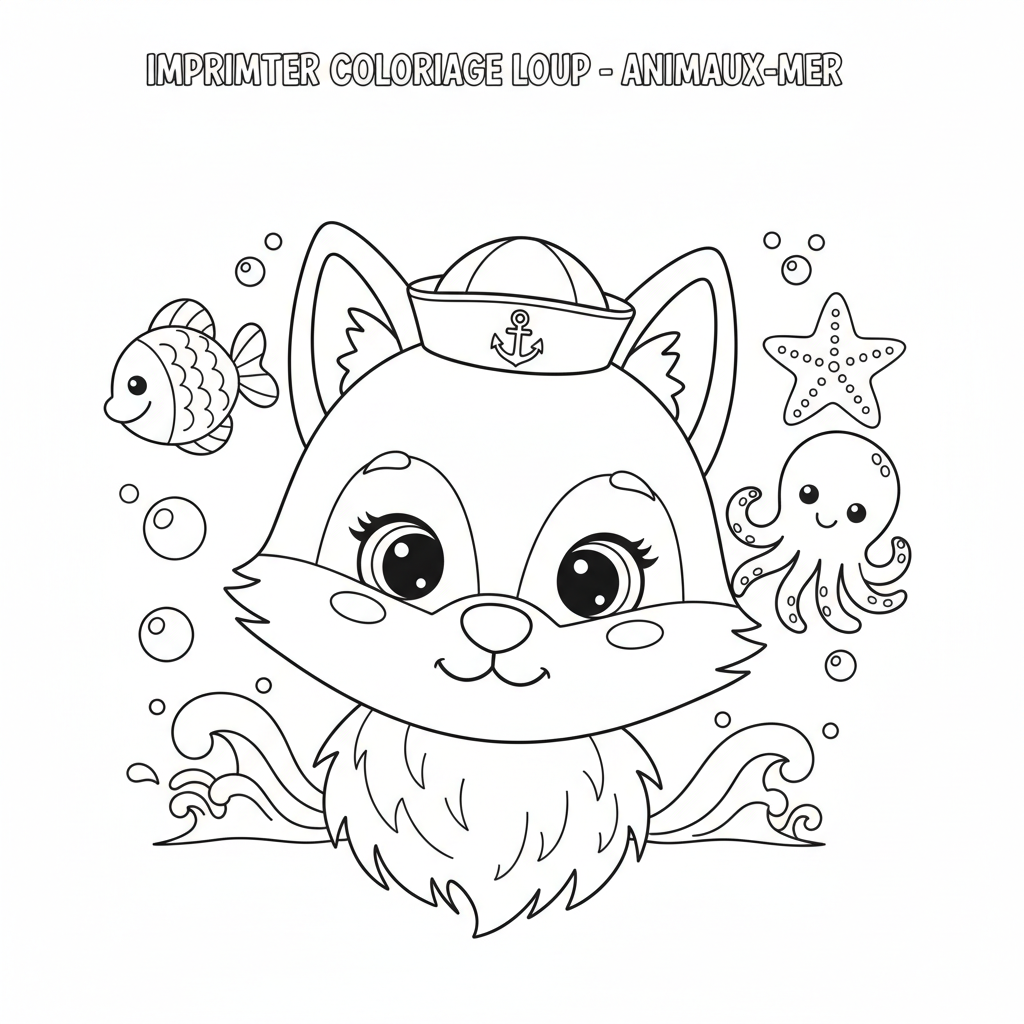 Coloriage imprimer coloriage loup 4