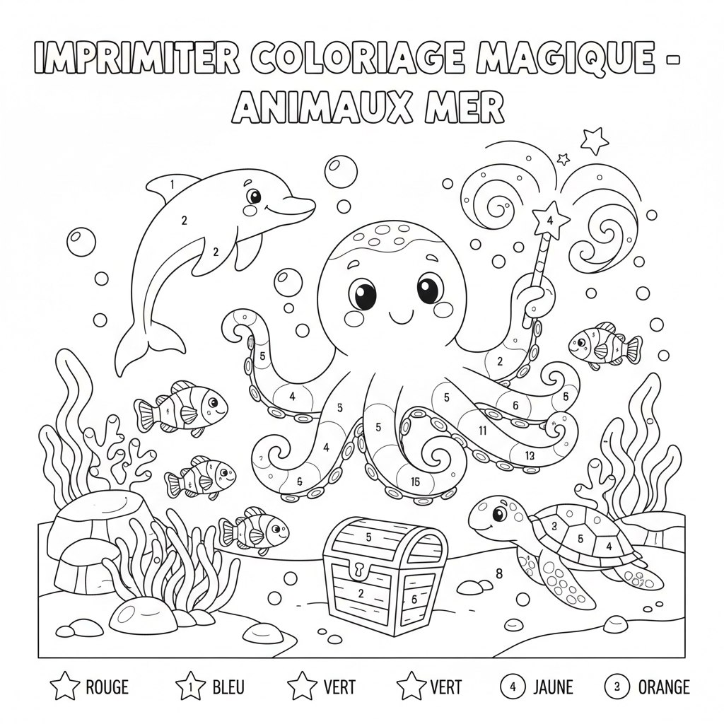 Coloriage imprimer coloriage magique 3