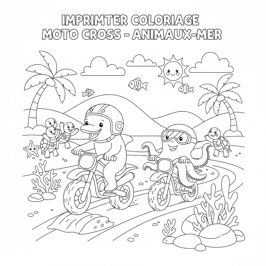 Coloriage imprimer coloriage moto cross 3