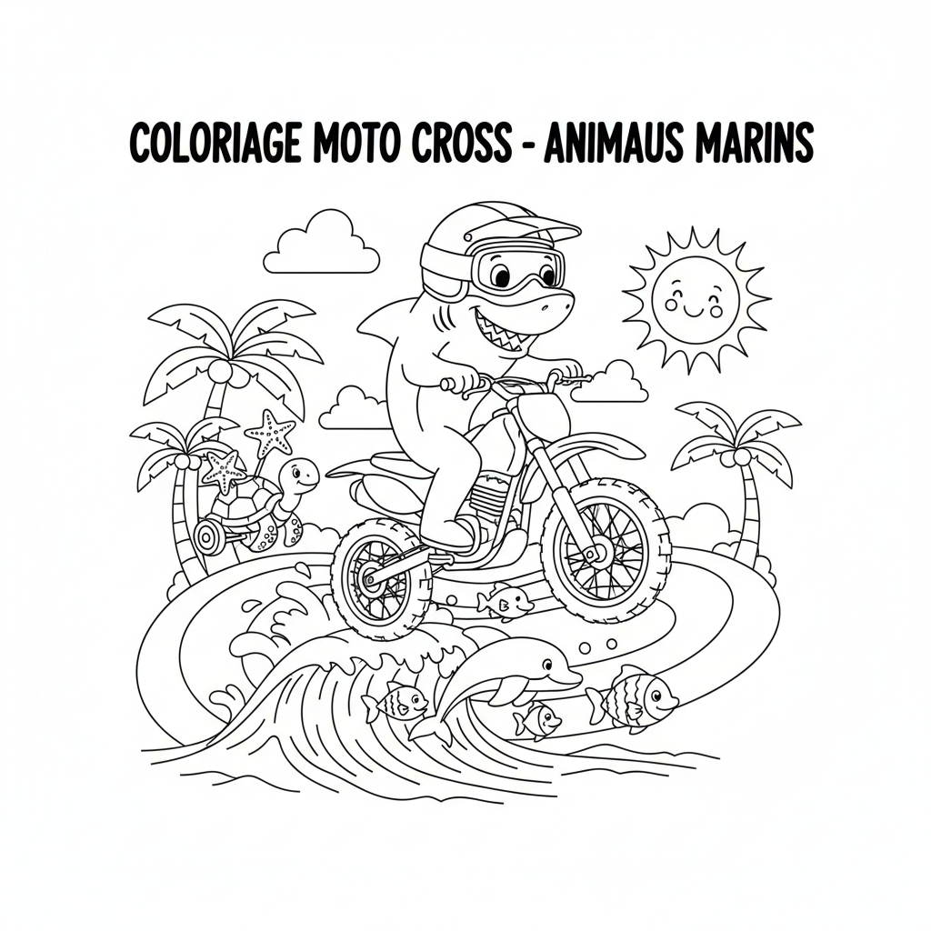 Coloriage imprimer coloriage moto cross 5