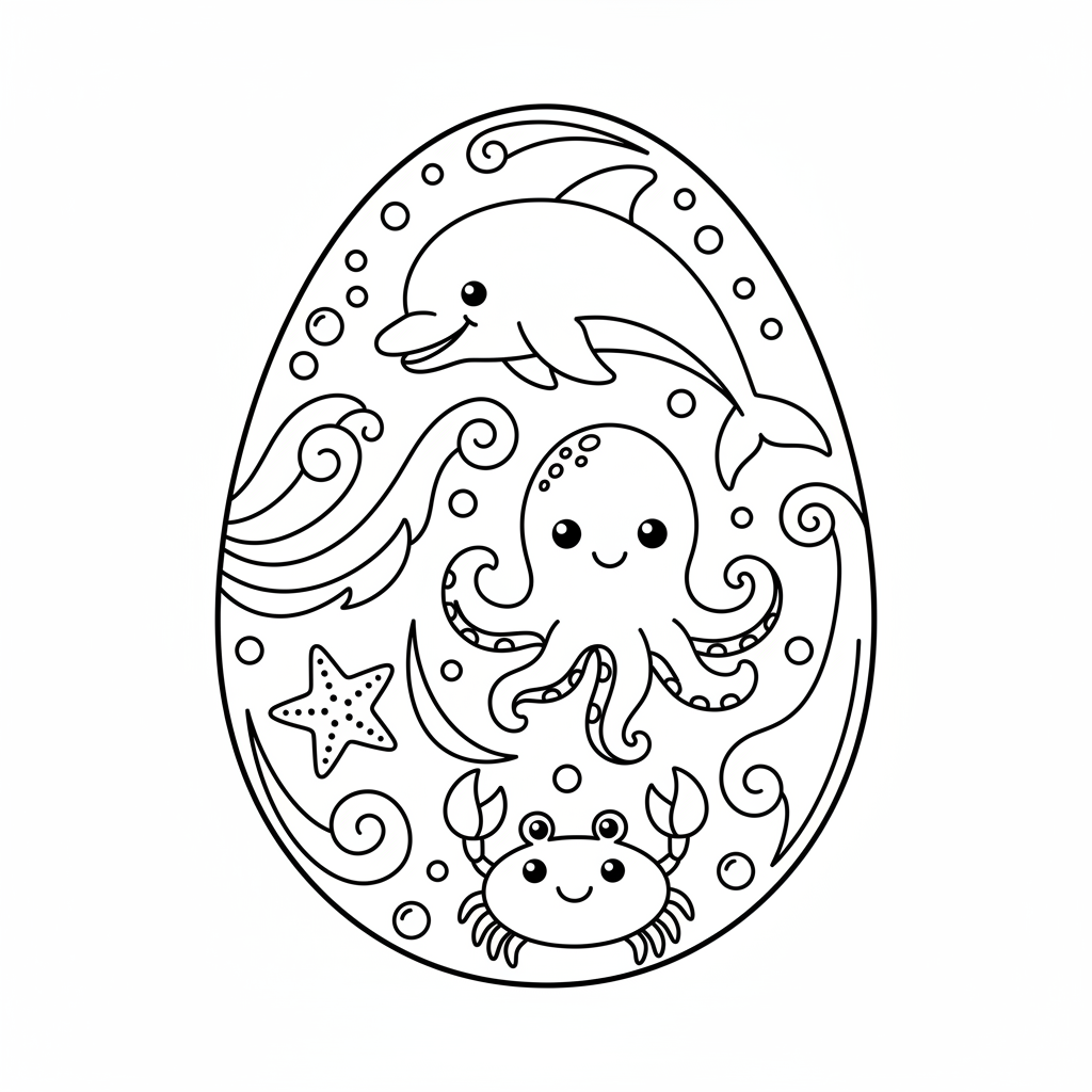 Coloriage imprimer coloriage oeuf de paques