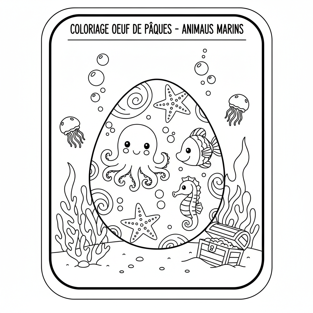 Coloriage imprimer coloriage oeuf de paques 3