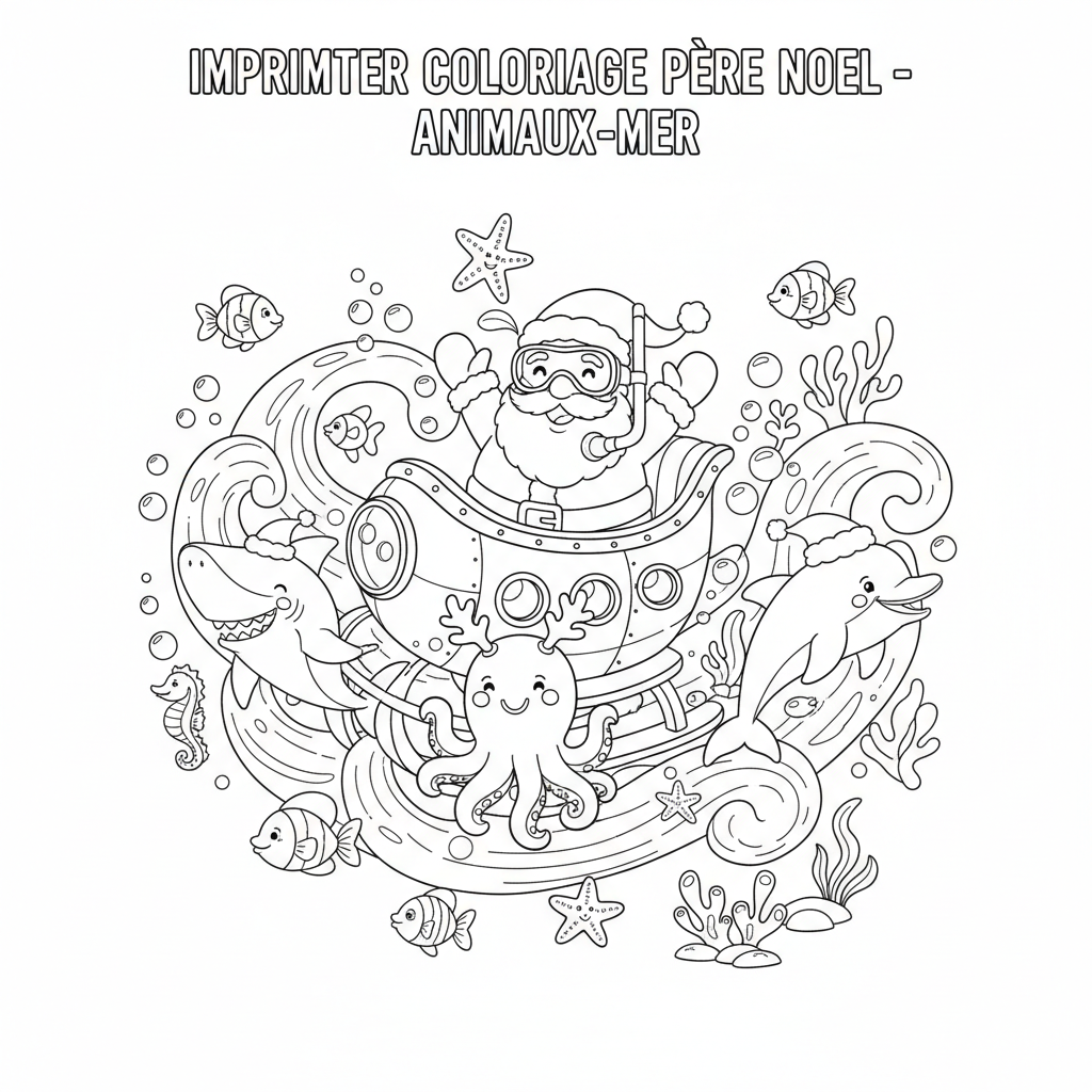 Coloriage imprimer coloriage pere noel 2