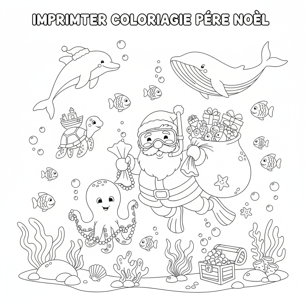 Coloriage imprimer coloriage pere noel 3