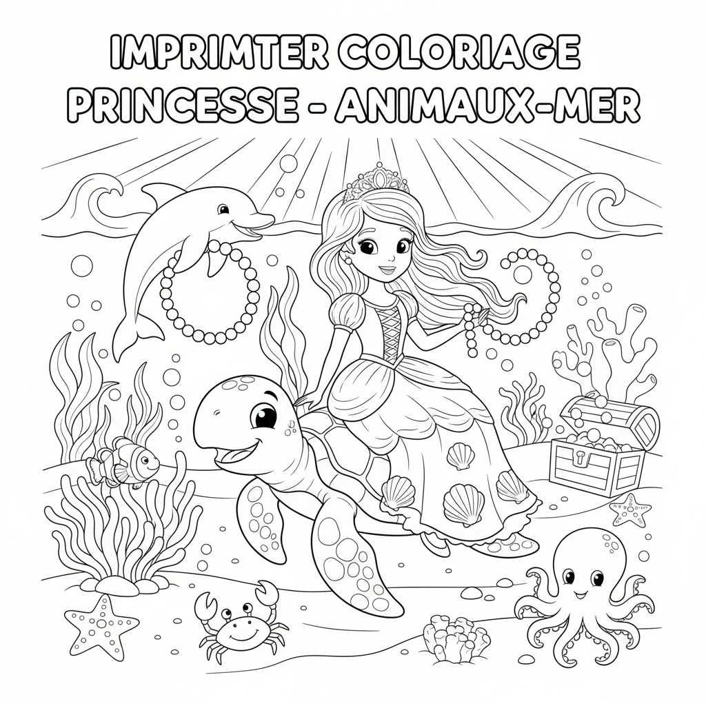 Coloriage imprimer coloriage princesse 3
