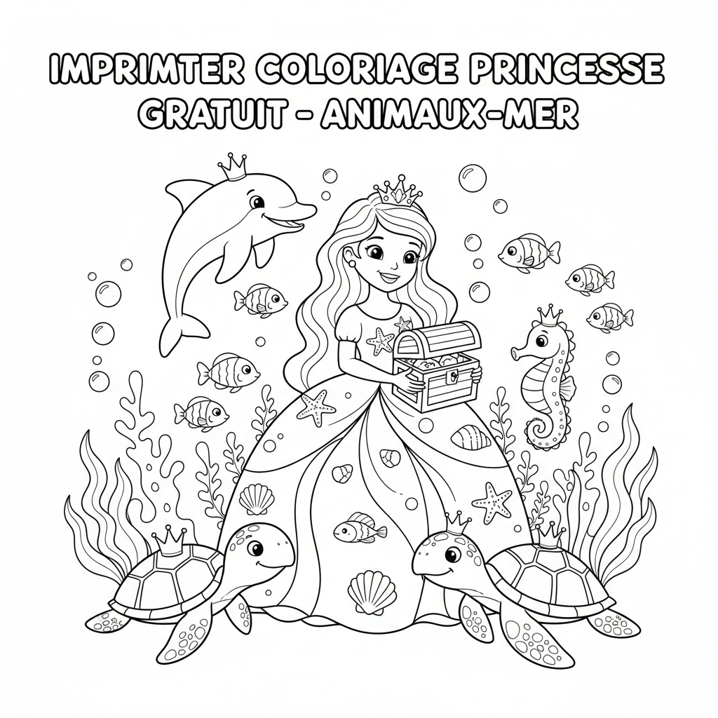 Coloriage imprimer coloriage princesse gratuit 2