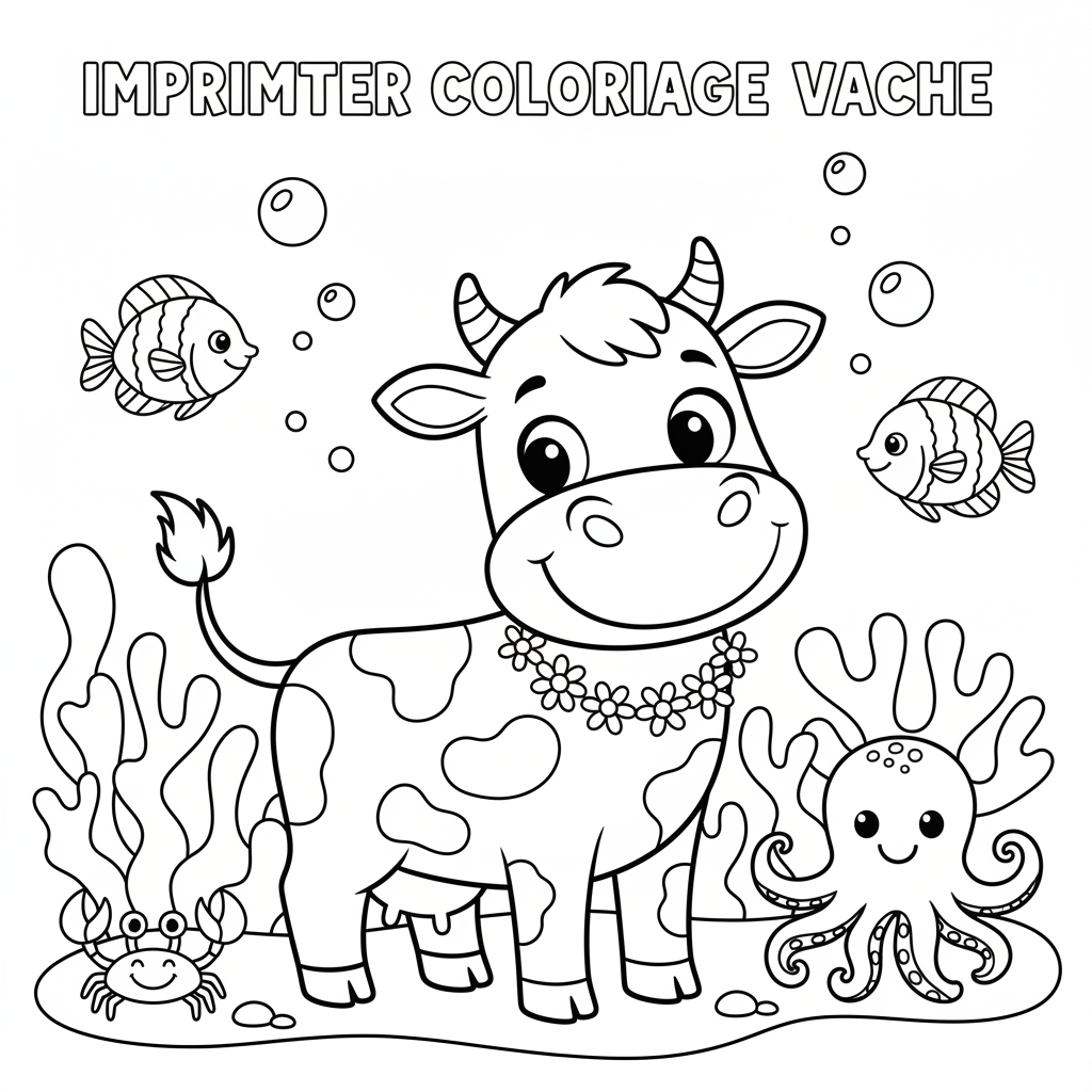 Coloriage imprimer coloriage vache