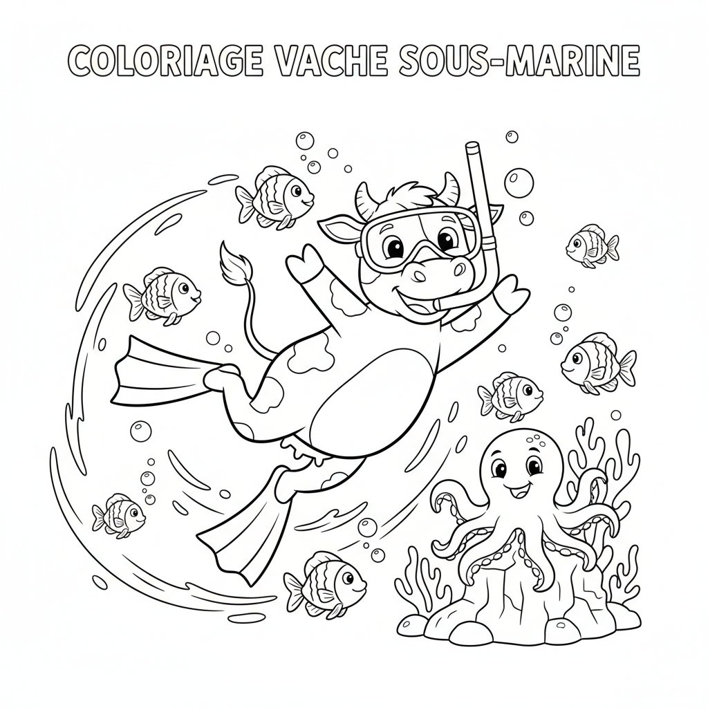 Coloriage imprimer coloriage vache 5