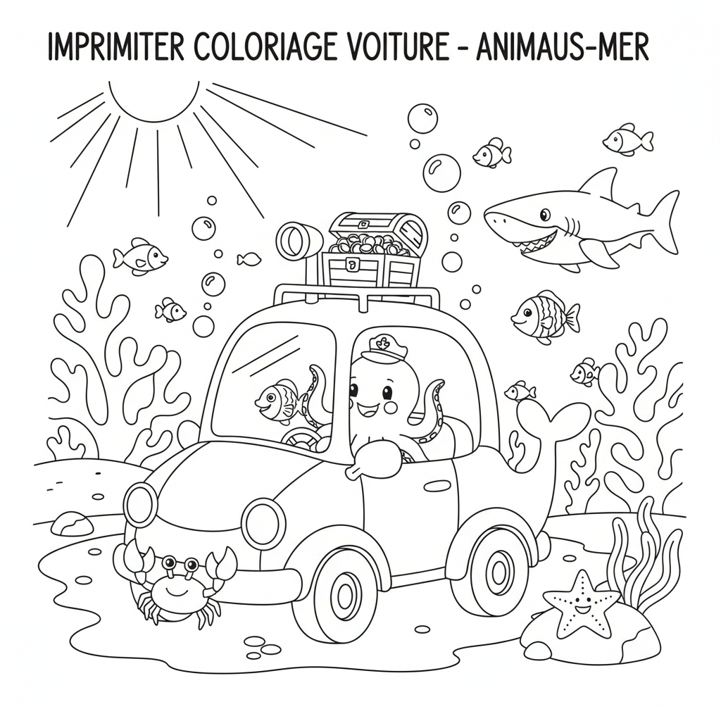 Coloriage imprimer coloriage voiture 3