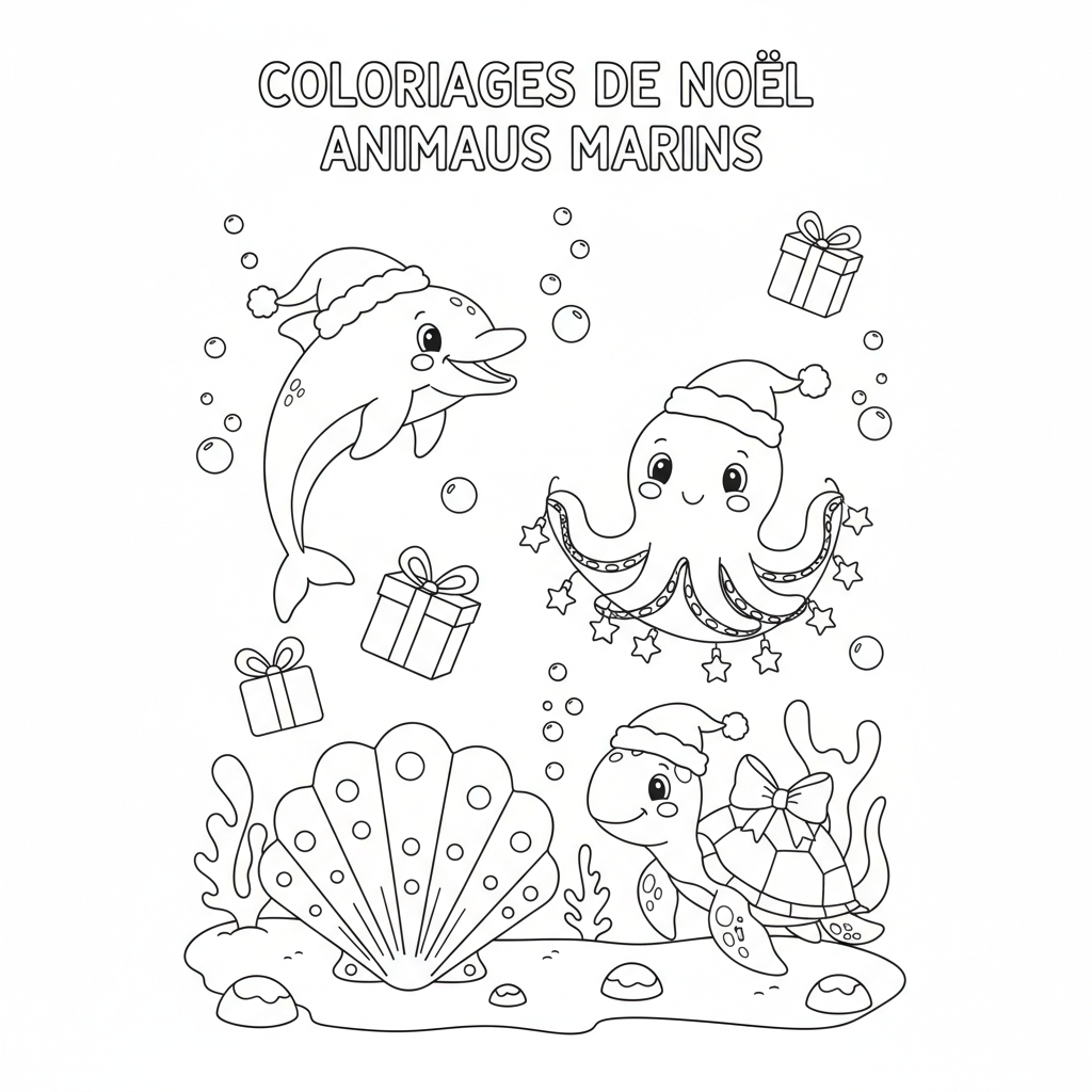 Coloriage imprimer coloriages de noel 3