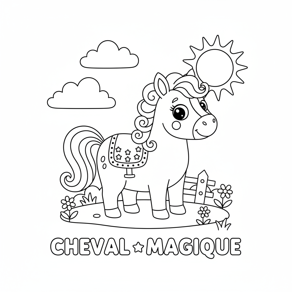 Coloriage imprimer des coloriage de cheval