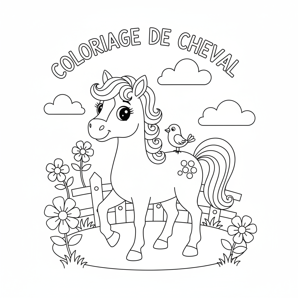 Coloriage imprimer des coloriage de cheval 2