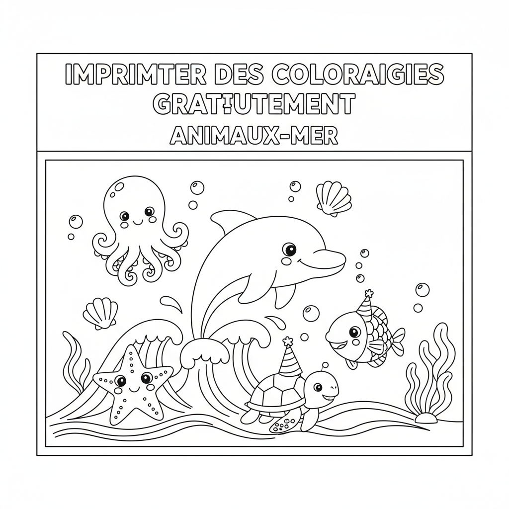 Imprimer Des Coloriages Gratuitement Animaux de la Mer