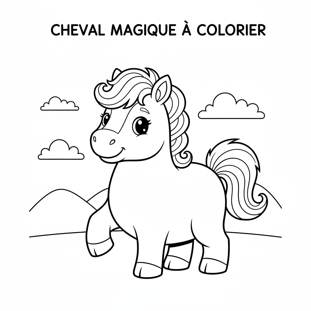 Coloriage imprimer un coloriage de cheval