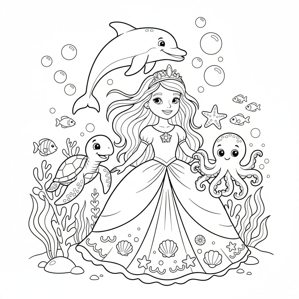 Coloriage imprimer un coloriage de princesse 3