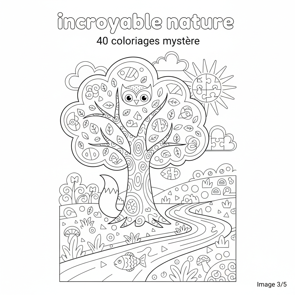 Coloriage incroyable nature 40 coloriages mystère 3