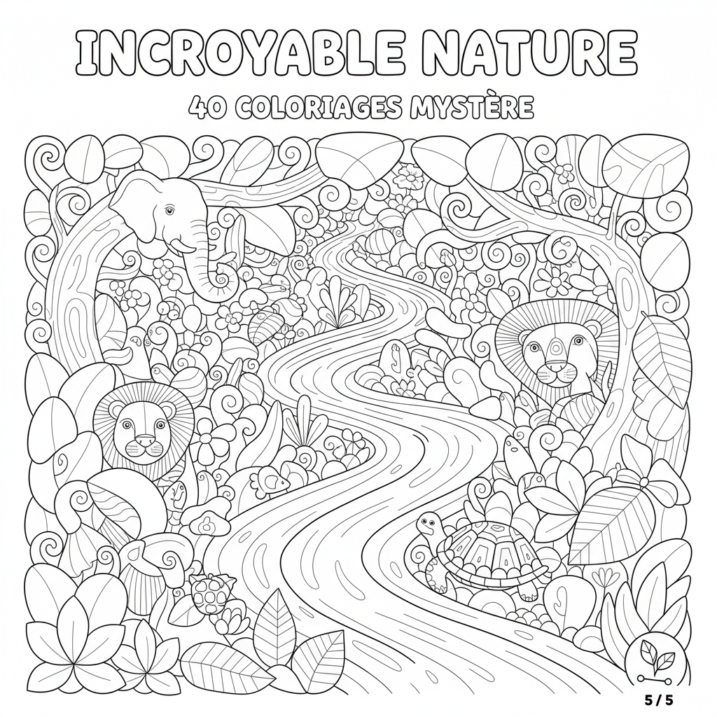 Coloriage incroyable nature 40 coloriages mystère 5