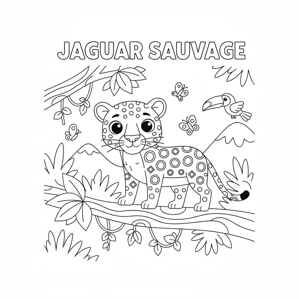 Coloriage jaguar coloriage 2