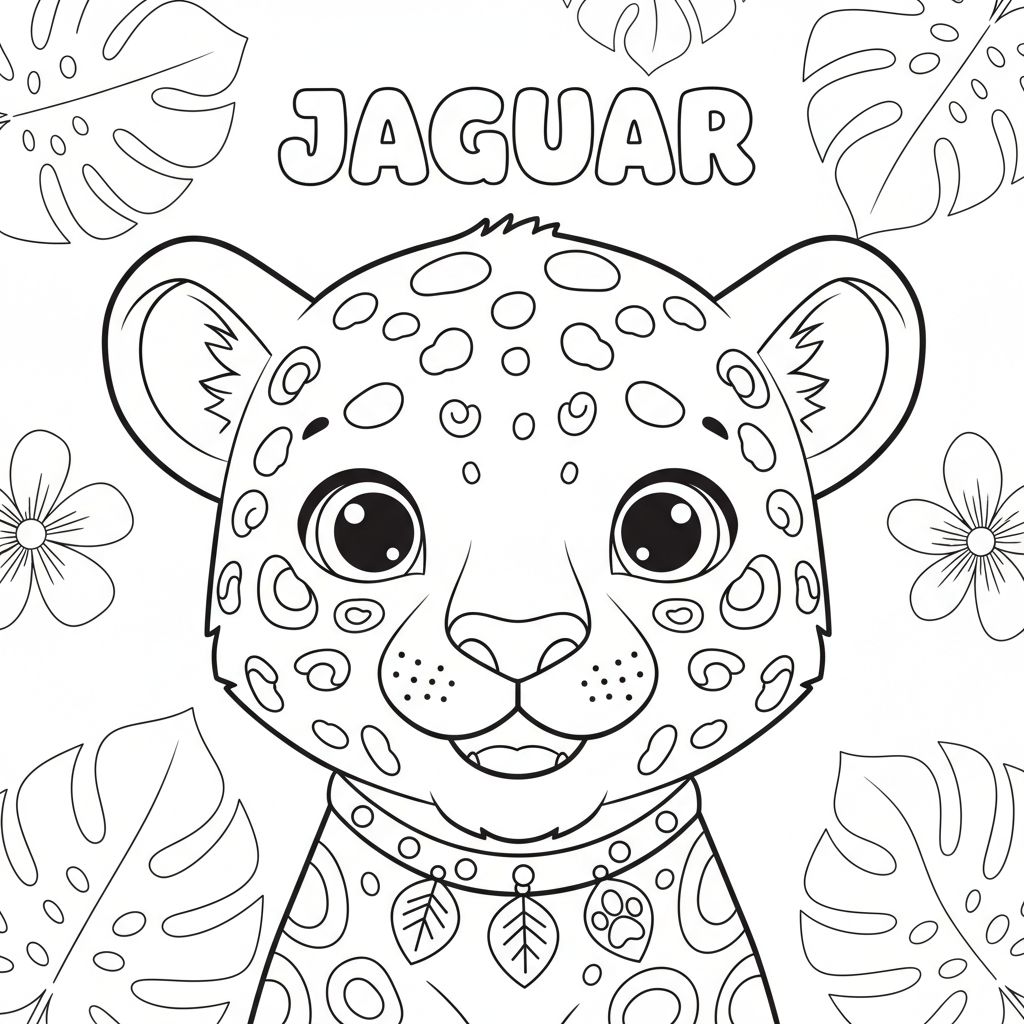Coloriage jaguar coloriage 4