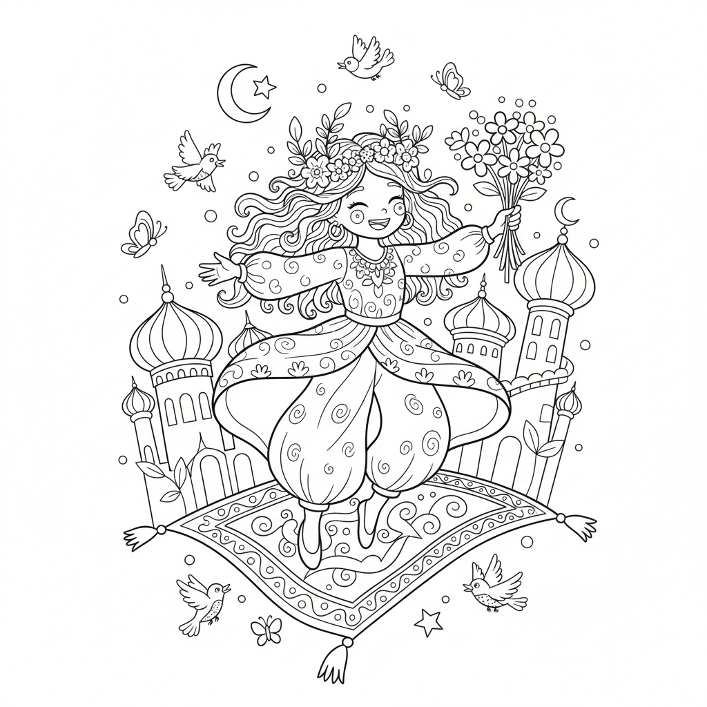 Coloriage jasmine coloriage 5