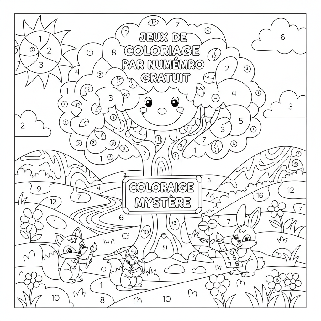 Coloriage jeux de coloriage par numéro gratuit 3