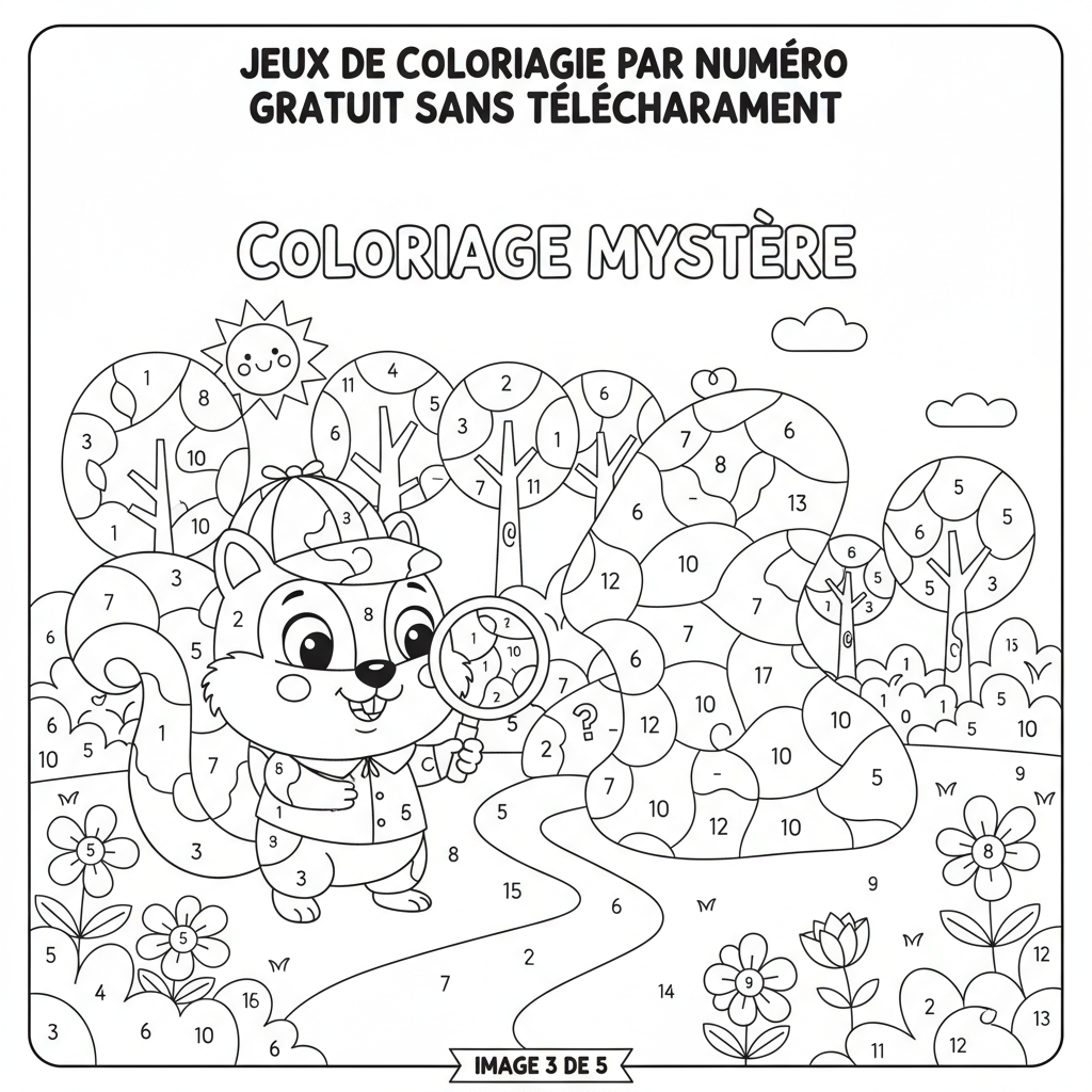 Coloriage jeux de coloriage par numéro gratuit sans téléchargement 3