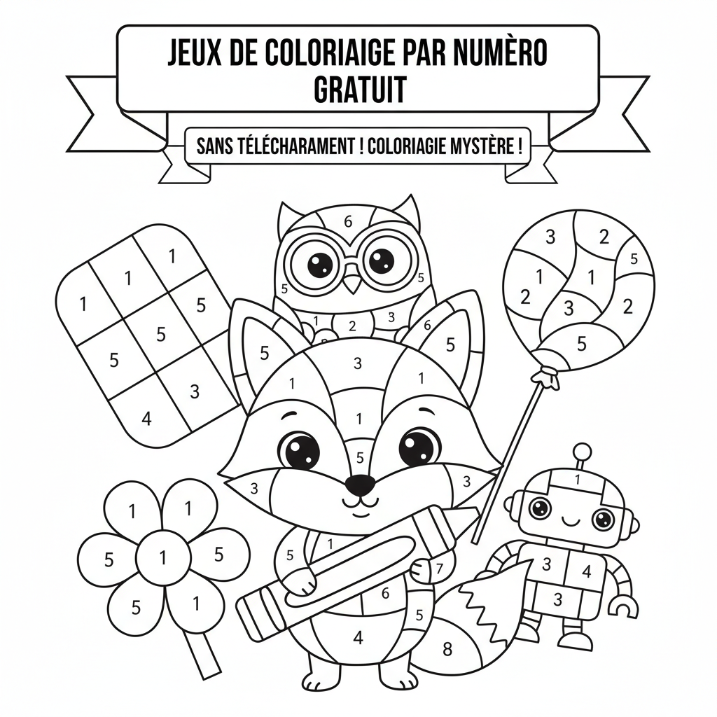 Coloriage jeux de coloriage par numéro gratuit sans téléchargement 4