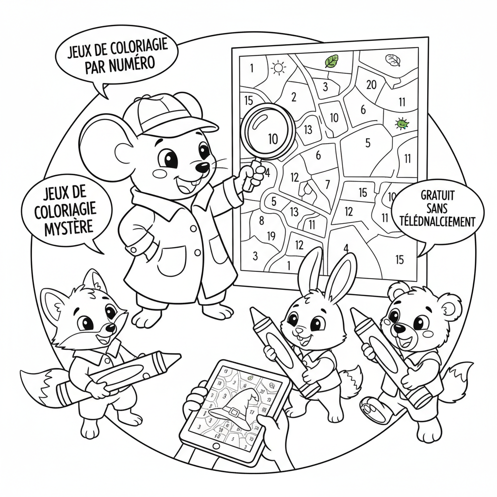 Coloriage jeux de coloriage par numéro gratuit sans téléchargement 5