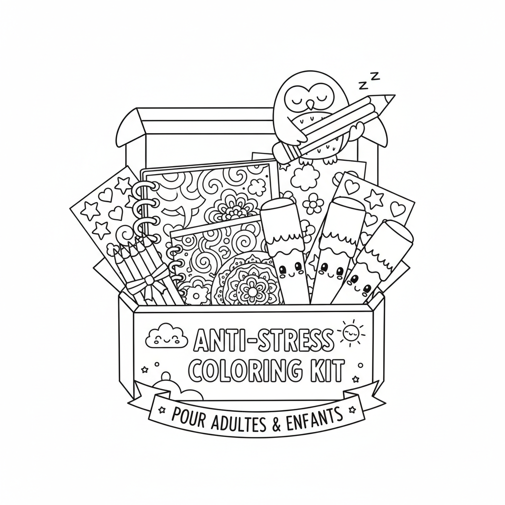 Coloriage kit coloriage adulte