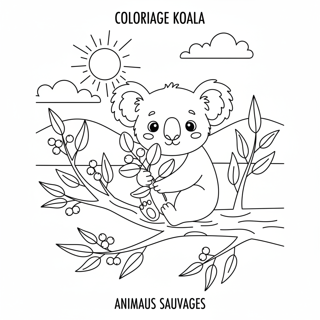 Coloriage koala coloriage 2