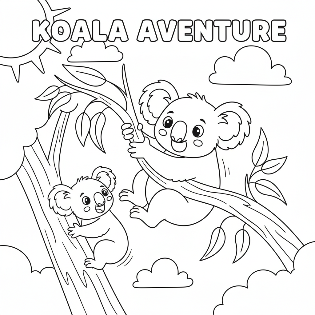 Coloriage koala coloriage 5