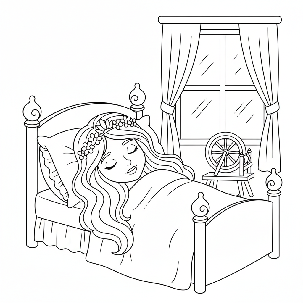 Coloriage la belle au bois dormant coloriage 4