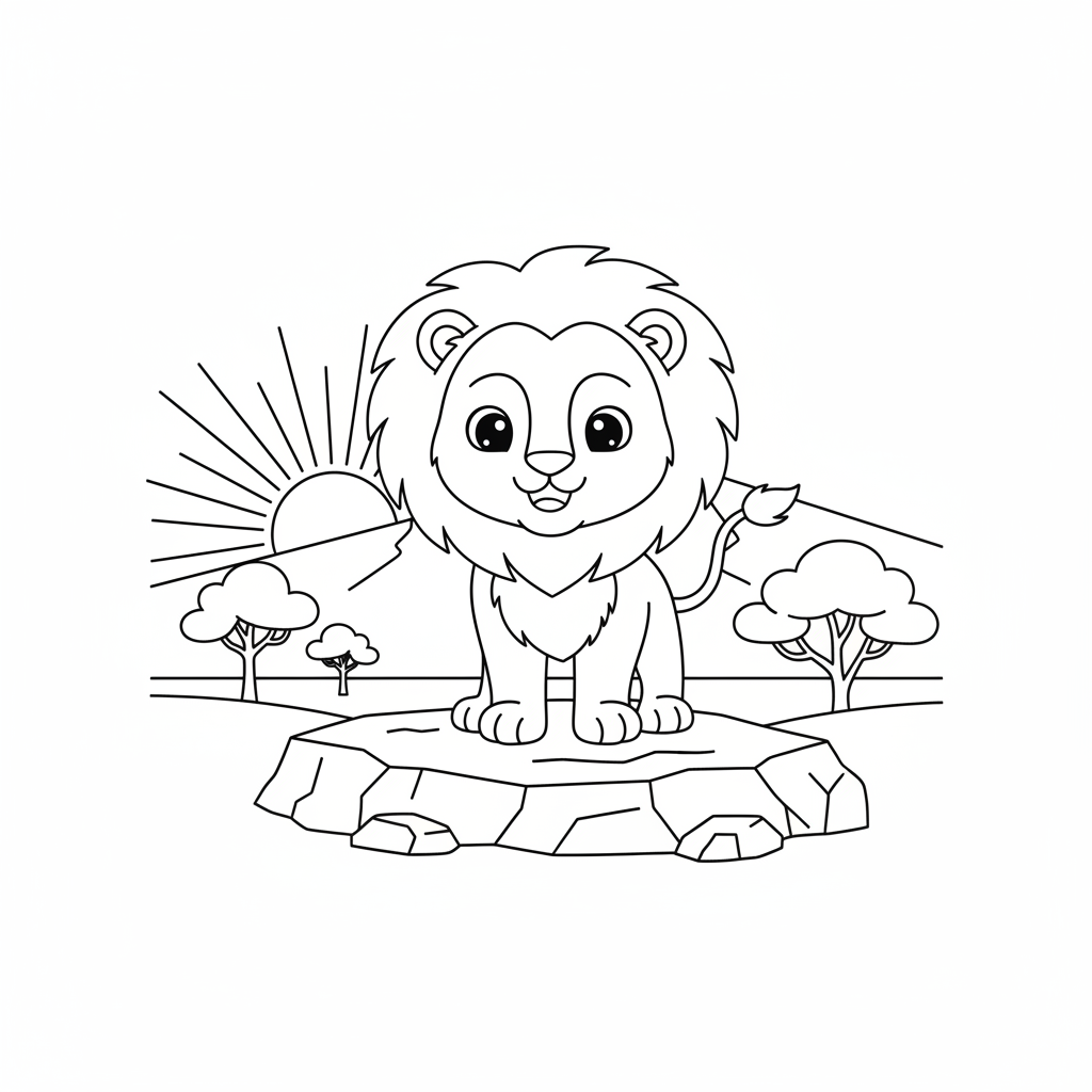 Coloriage Le Roi Lion Coloriage Gratuit à Imprimer